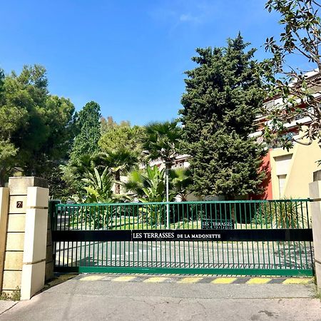 Appartement Luxe - 3 Pieces Avec Vue Mer, Piscine Et Tennis نيس المظهر الخارجي الصورة