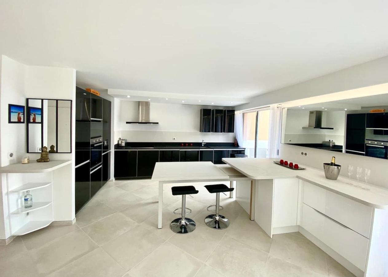 Appartement Luxe - 3 Pieces Avec Vue Mer, Piscine Et Tennis نيس المظهر الخارجي الصورة